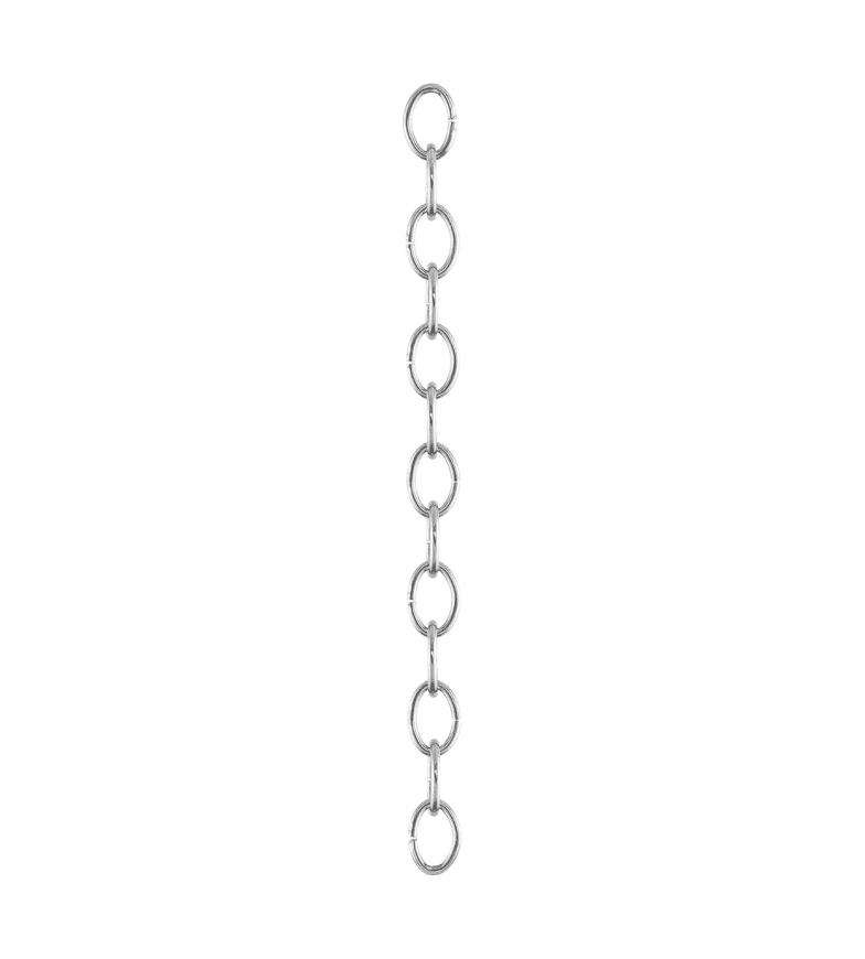  Oval Chain 1m Nickel De Karlskrona lampfabrik - 