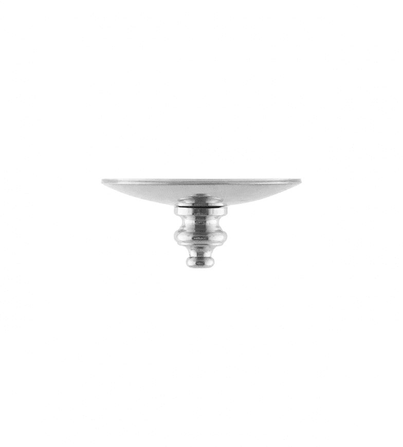  Small Shade Cap Finial Nickel De Karlskrona lampfabrik - Petit bouton de parapluie en laiton nickelé.