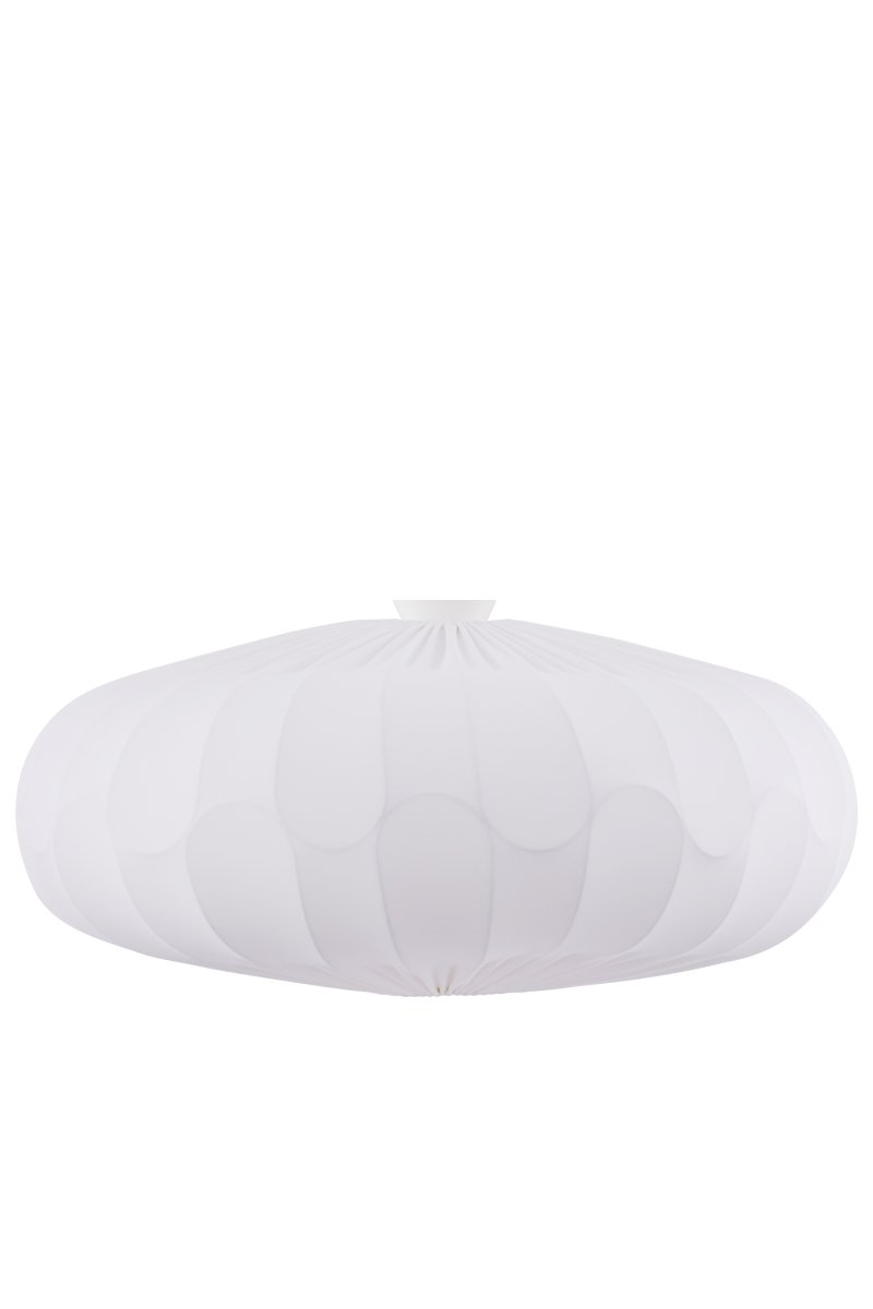 Bladverk Ø70 Blanc plafonnier De Globen Lighting - Confectionn&eacute; en tissu de coton extensible, Bladverk diffuse une lumi&egrave;re chaleureuse et accueillante qui sublime l'atmosph&egrave;re de toute pi&egrave;ce.