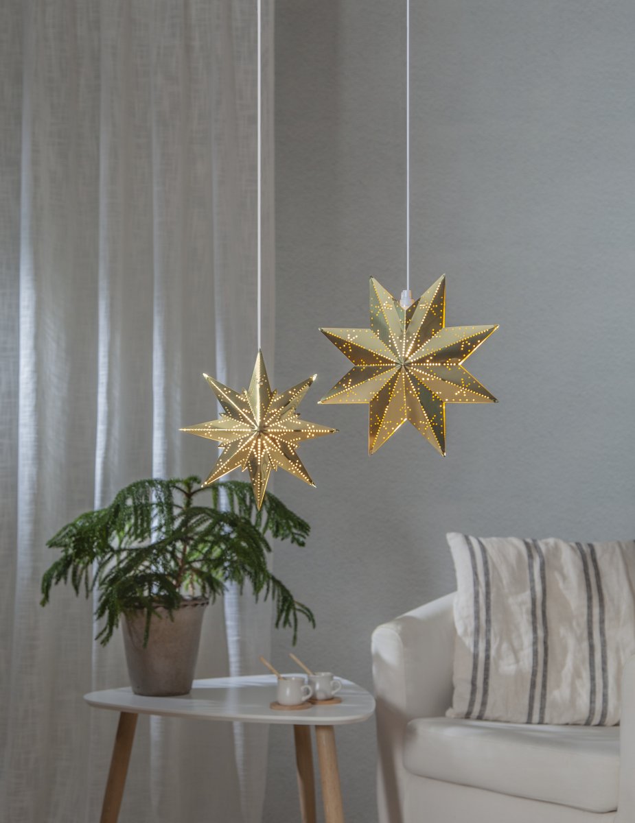 Mini Ø25 Laiton De Star Trading - Belle &eacute;toile de l'Avent qui r&eacute;pand un merveilleux esprit de No&euml;l dans votre maison.