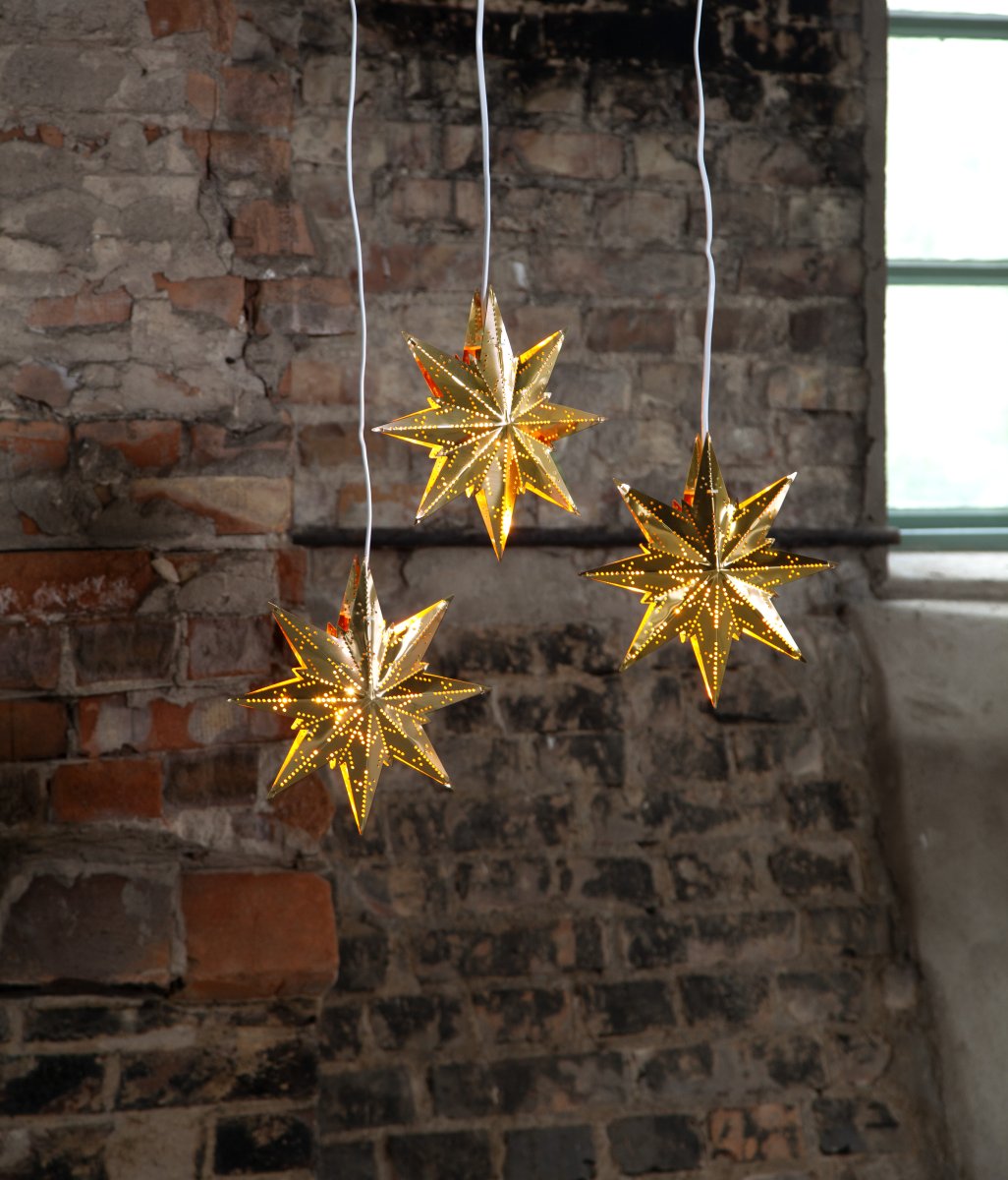 Mini Ø25 Laiton De Star Trading - Belle &eacute;toile de l'Avent qui r&eacute;pand un merveilleux esprit de No&euml;l dans votre maison.