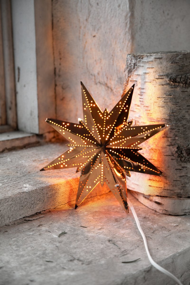Mini Ø25 Cuivre De Star Trading - Belle &eacute;toile de l'Avent qui r&eacute;pand une merveilleuse ambiance de No&euml;l dans la maison.