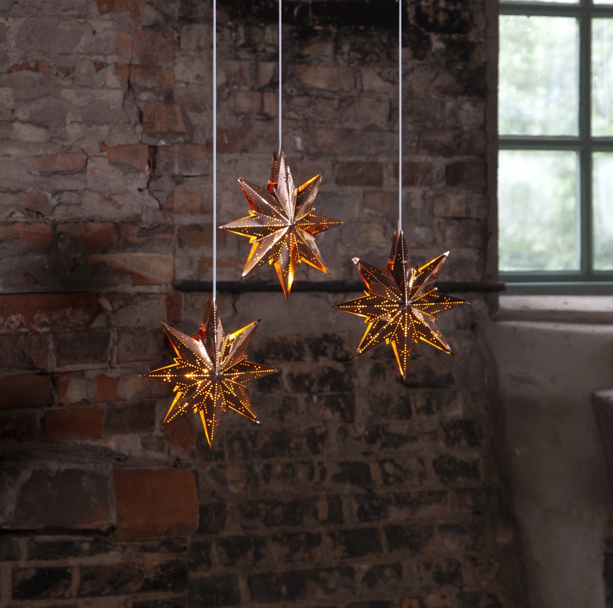 Mini Ø25 Cuivre De Star Trading - Belle &eacute;toile de l'Avent qui r&eacute;pand une merveilleuse ambiance de No&euml;l dans la maison.