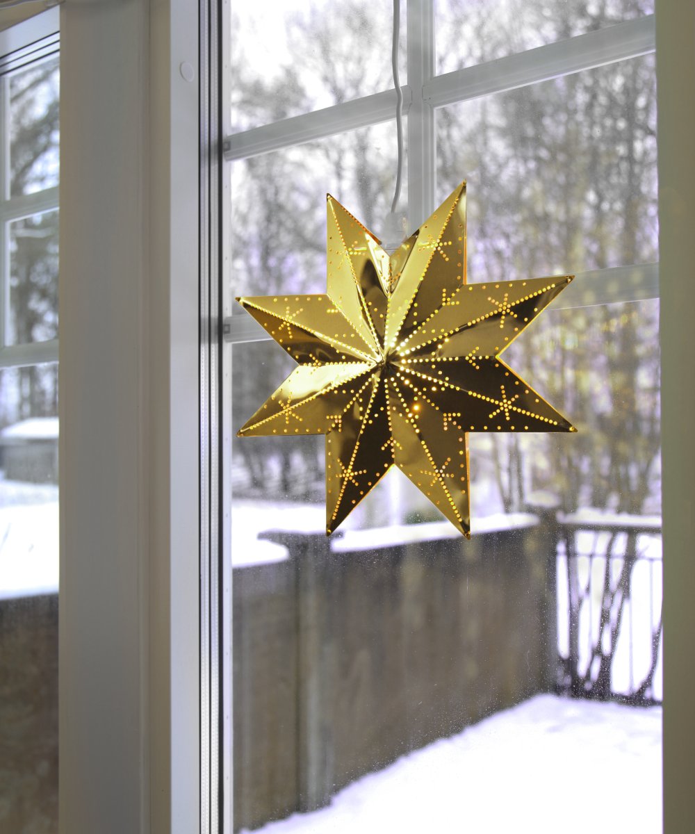 Classic Ø28 Laiton De Star Trading - Belle &eacute;toile en m&eacute;tal couleur laiton pour une utilisation en int&eacute;rieur.