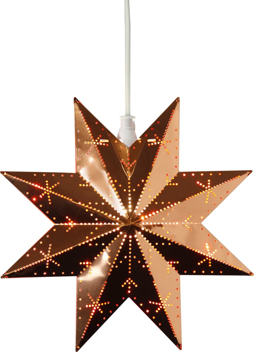 Classic Ø28 Cuivre De Star Trading - Belle &eacute;toile en m&eacute;tal couleur cuivre pour une utilisation en int&eacute;rieur.