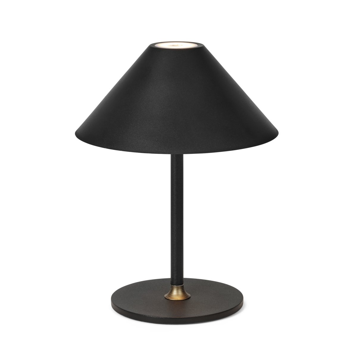 Hygge 25cm Noir portable De Halo Design - Il est classé IP54, ce qui le rend adapté à une utilisation en intérieur et en extérieur (bien qu'il doive être stocké et chargé à l'intérieur).