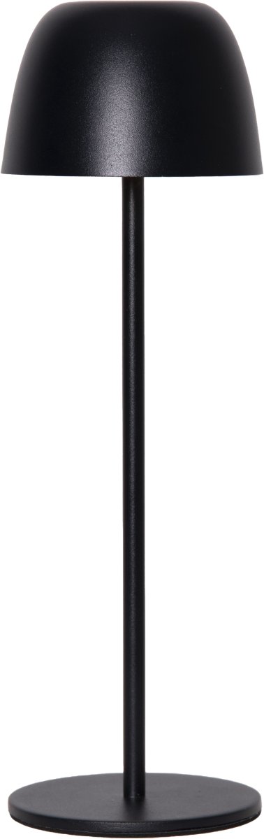 Ronda 35cm Noir portable De Star Trading - Lampe de table rechargeable élégante avec fonction de gradation, qui se règle en maintenant un doigt sur le dessus.