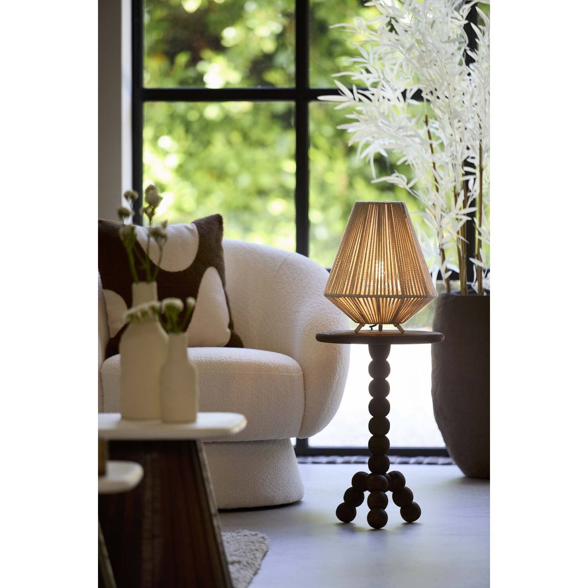 Felida 32cm Blanc crémeux lampe de table De Light & Living - 