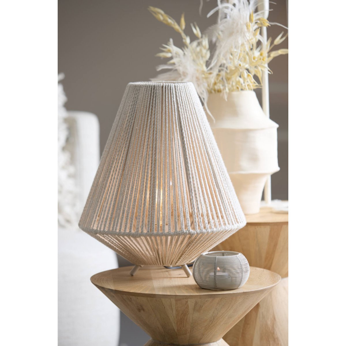 Felida 40cm Blanc crémeux lampe de table De Light & Living - 