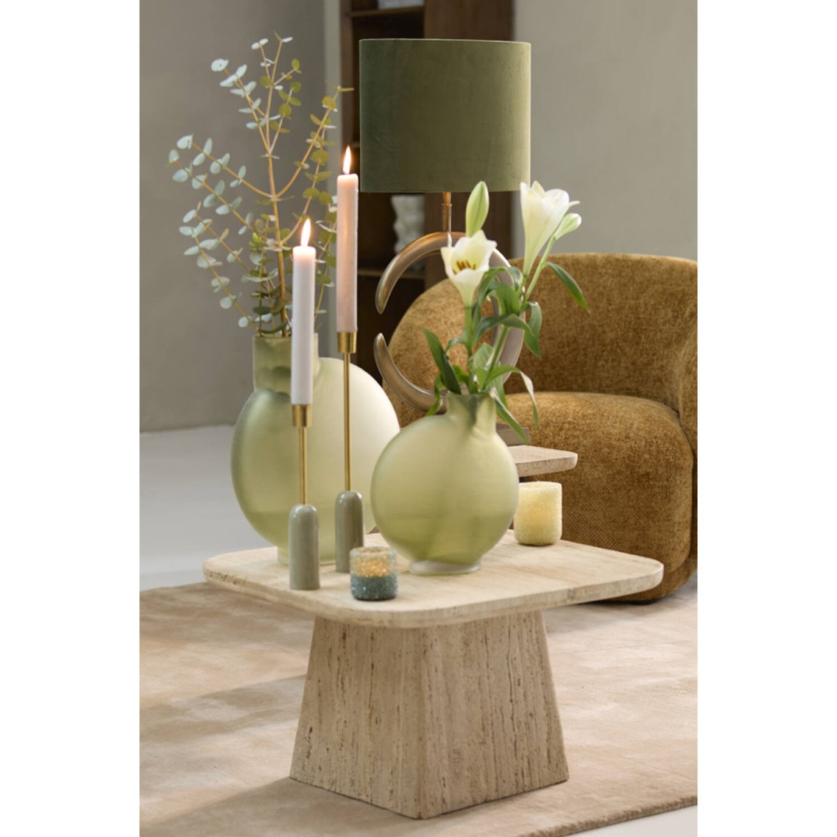 Lune 50cm Bronze pied de lampe De Light & Living - 