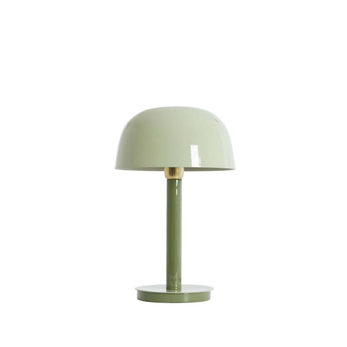 Marivet 37cm Vert lampe de table De Light & Living - Sa forme minimaliste et sa finition brillante lui conf&egrave;rent une allure moderne et &eacute;l&eacute;gante, en faisant un v&eacute;ritable atout d&eacute;coratif dans un salon, sur un bureau ou une table de chevet.