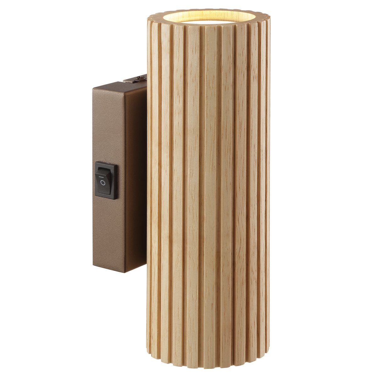 Lakewood 20cm Brun applique murale De Brilliant - Sa forme allongée diffuse la lumière vers le haut et vers le bas le long du mur, créant ainsi un éclairage décoratif dans la pièce.