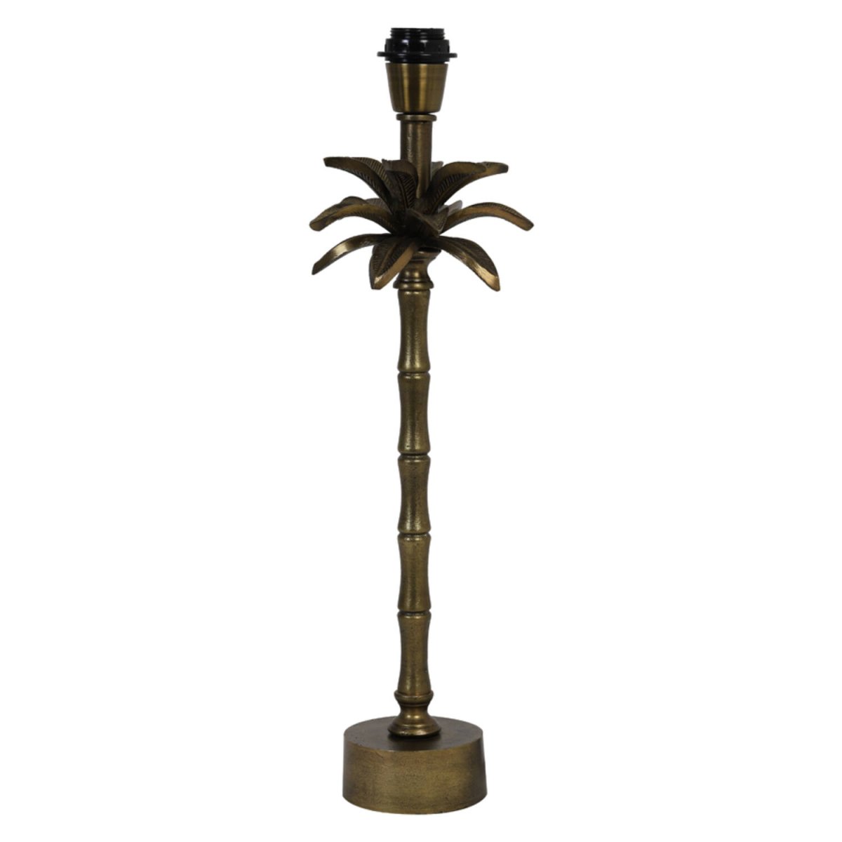 Armata 57cm Bronze pied de lampe De Light & Living - Avec son design unique inspiré des palmiers et sa finition bronze antique raffinée, ce pied de lampe dégage une allure luxueuse et caribéenne.