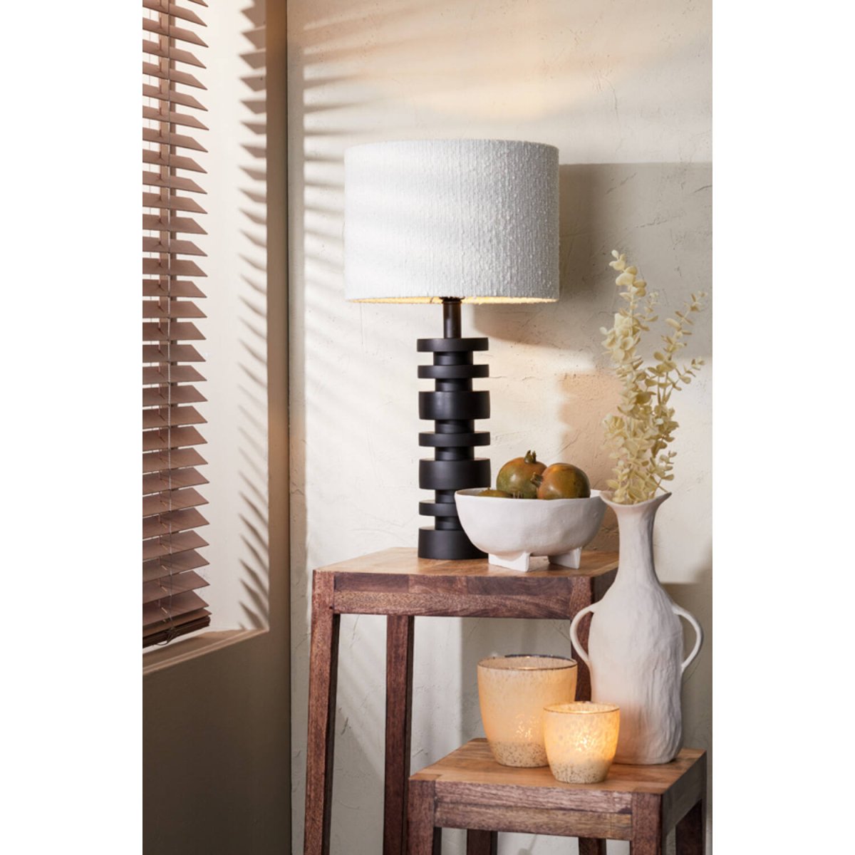 Desley 36cm Noir pied de lampe De Light & Living - 