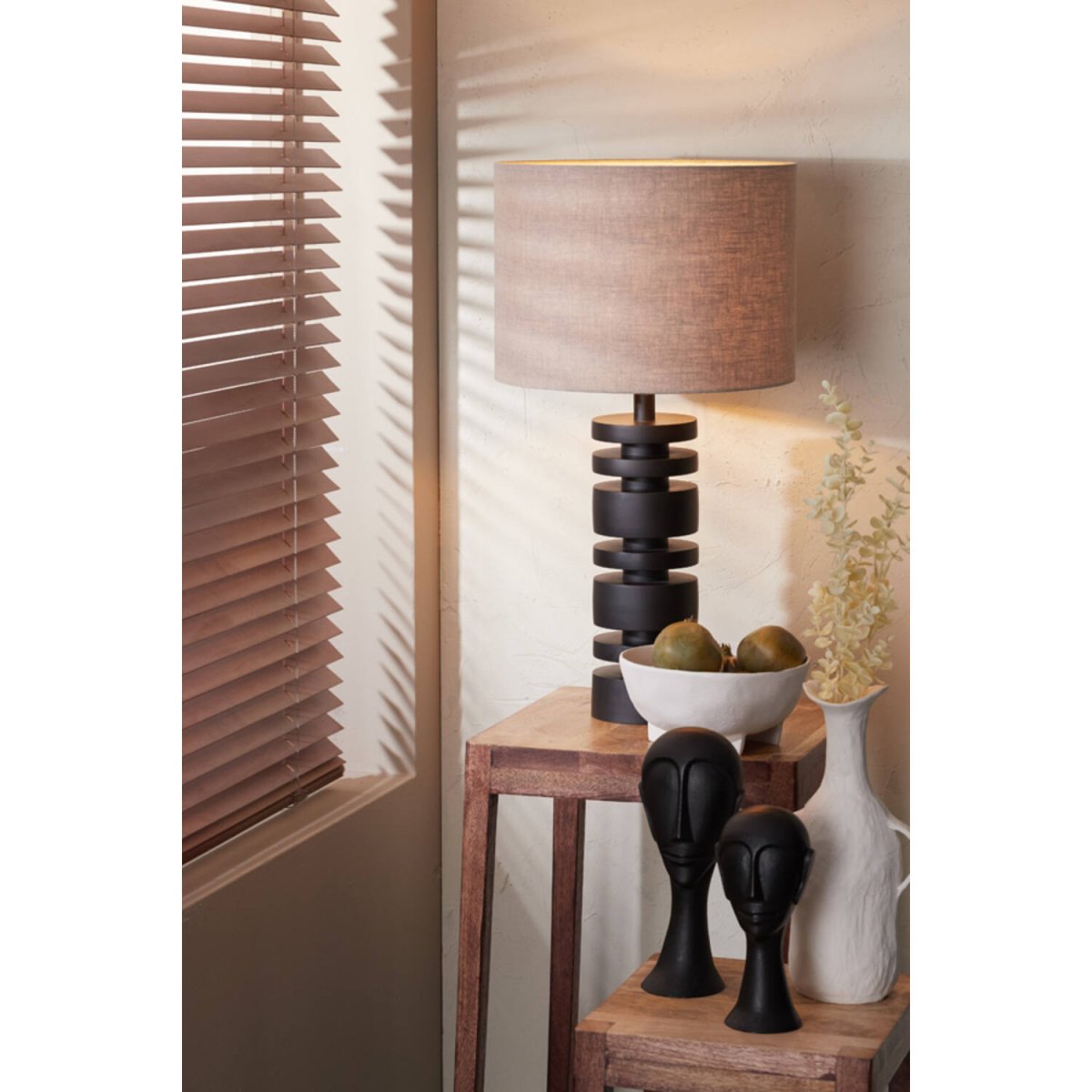Desley 40cm Noir pied de lampe De Light & Living - 