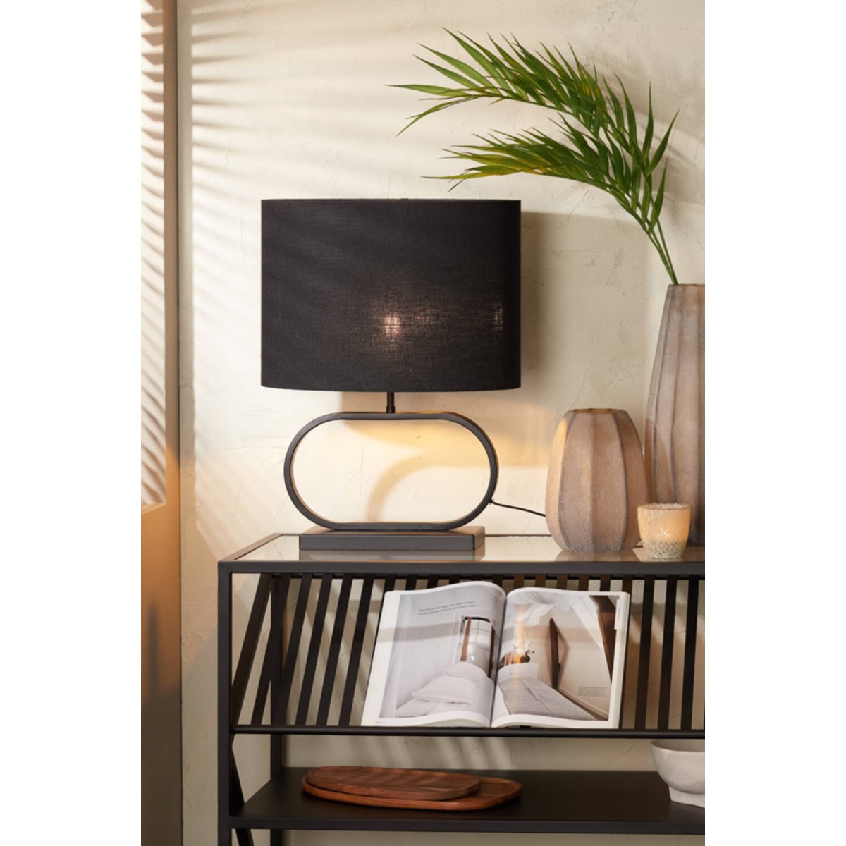 Jamiro 30cm Noir pied de lampe De Light & Living - 