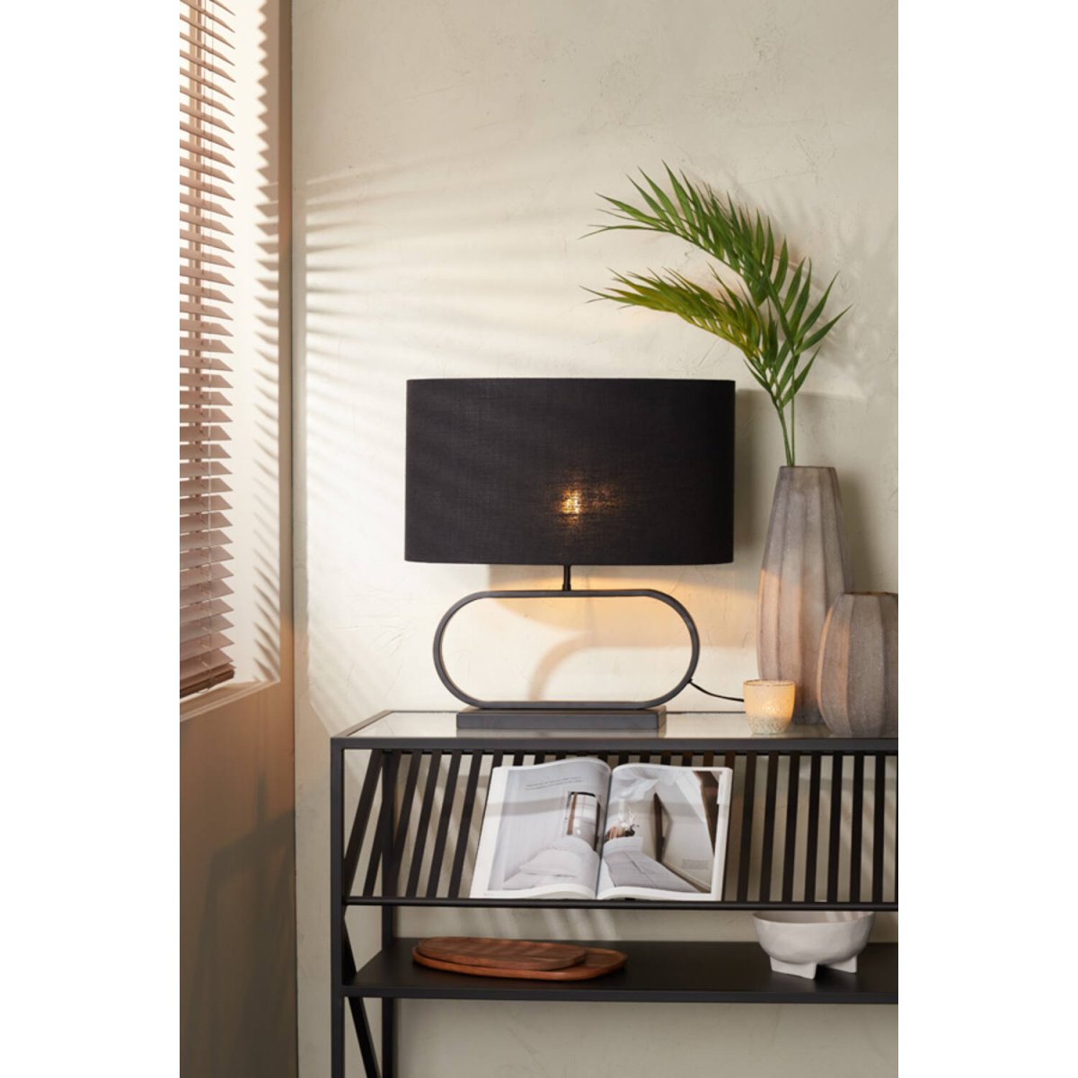 Jamiro 30cm Noir pied de lampe De Light & Living - 