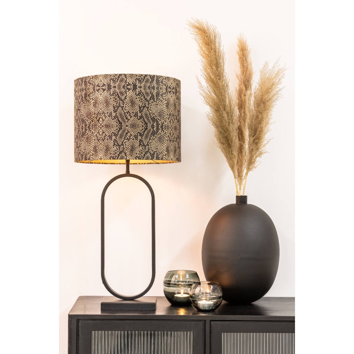 Jamiri 55cm Noir pied de lampe De Light & Living - 