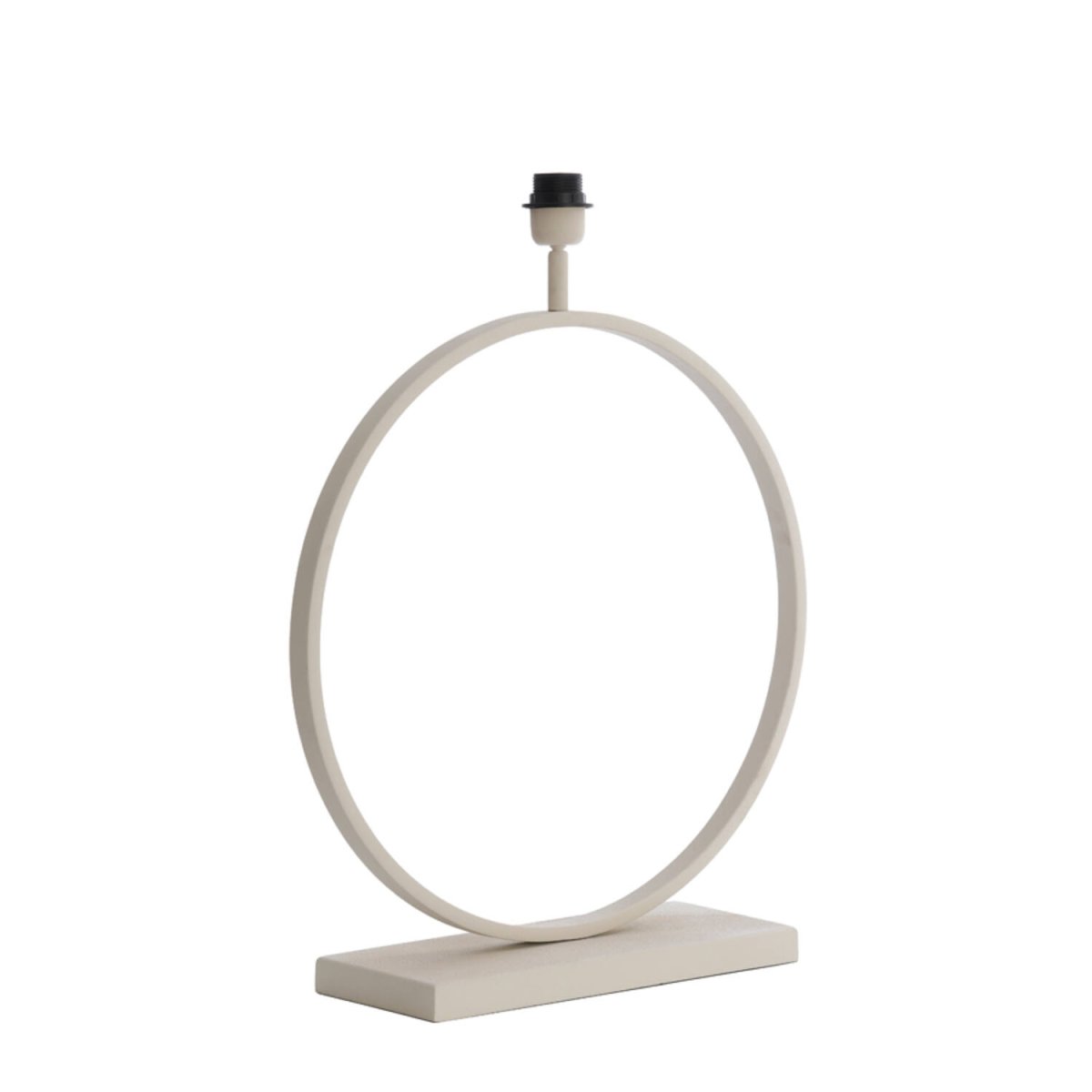 Liva 64cm Blanc crémeux pied de lampe De Light & Living - Câble noir, interrupteur et prise inclus.