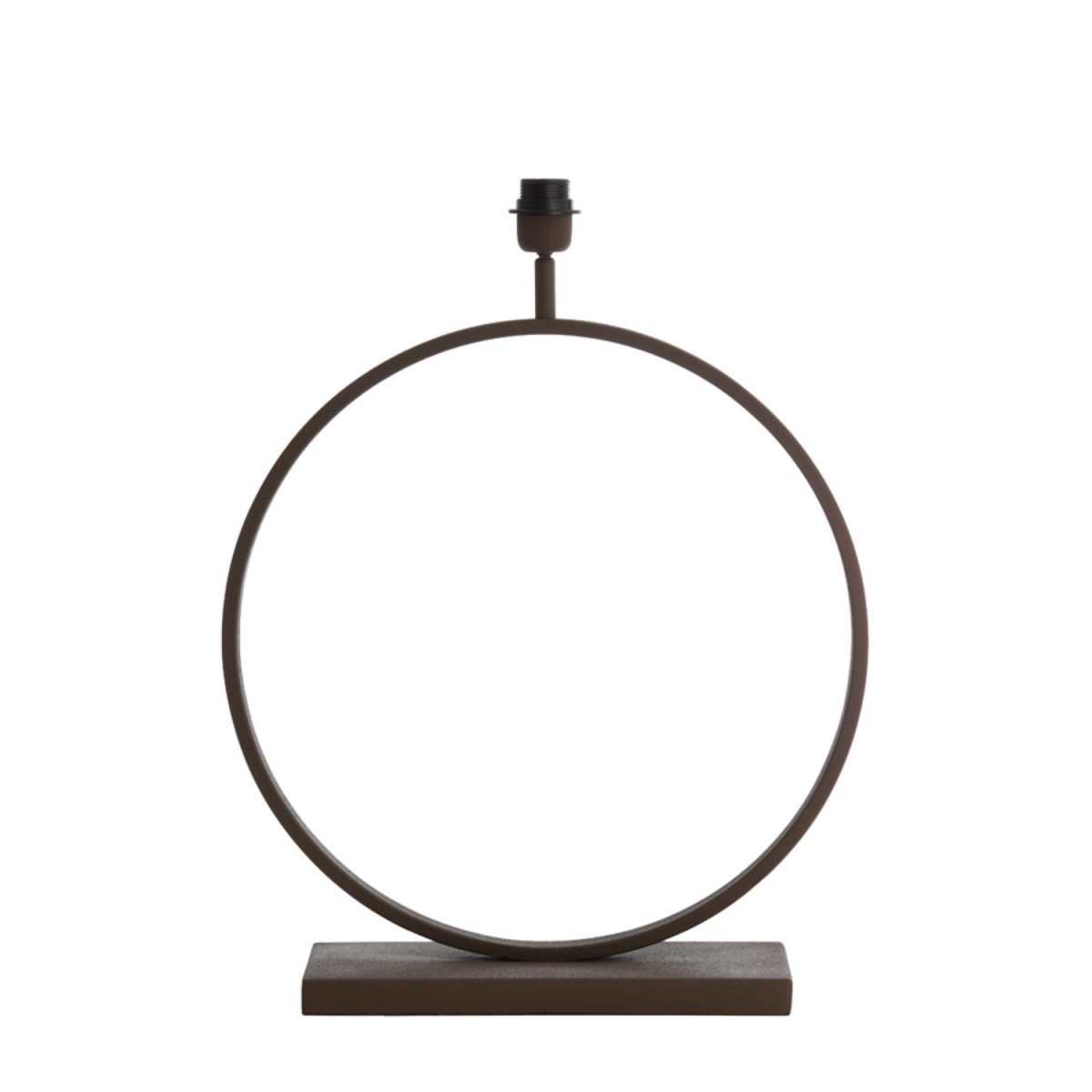 Liva 64cm Brun pied de lampe De Light & Living - Sa forme ronde et sa finition brune lui confèrent un style raffiné.