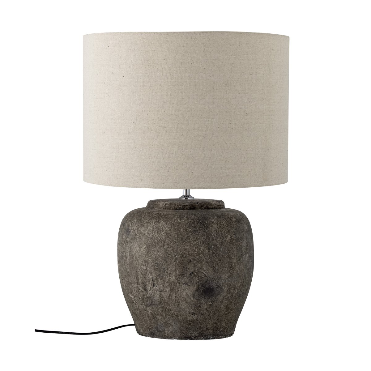 Isabelle 62cm Gris foncé lampe de table De Bloomingville - La lampe de table Isabelle de Bloomingville pr&eacute;sente un magnifique pied en gr&egrave;s au style rustique et vintage qui apporte chaleur et caract&egrave;re &agrave; n'importe quelle pi&egrave;ce.