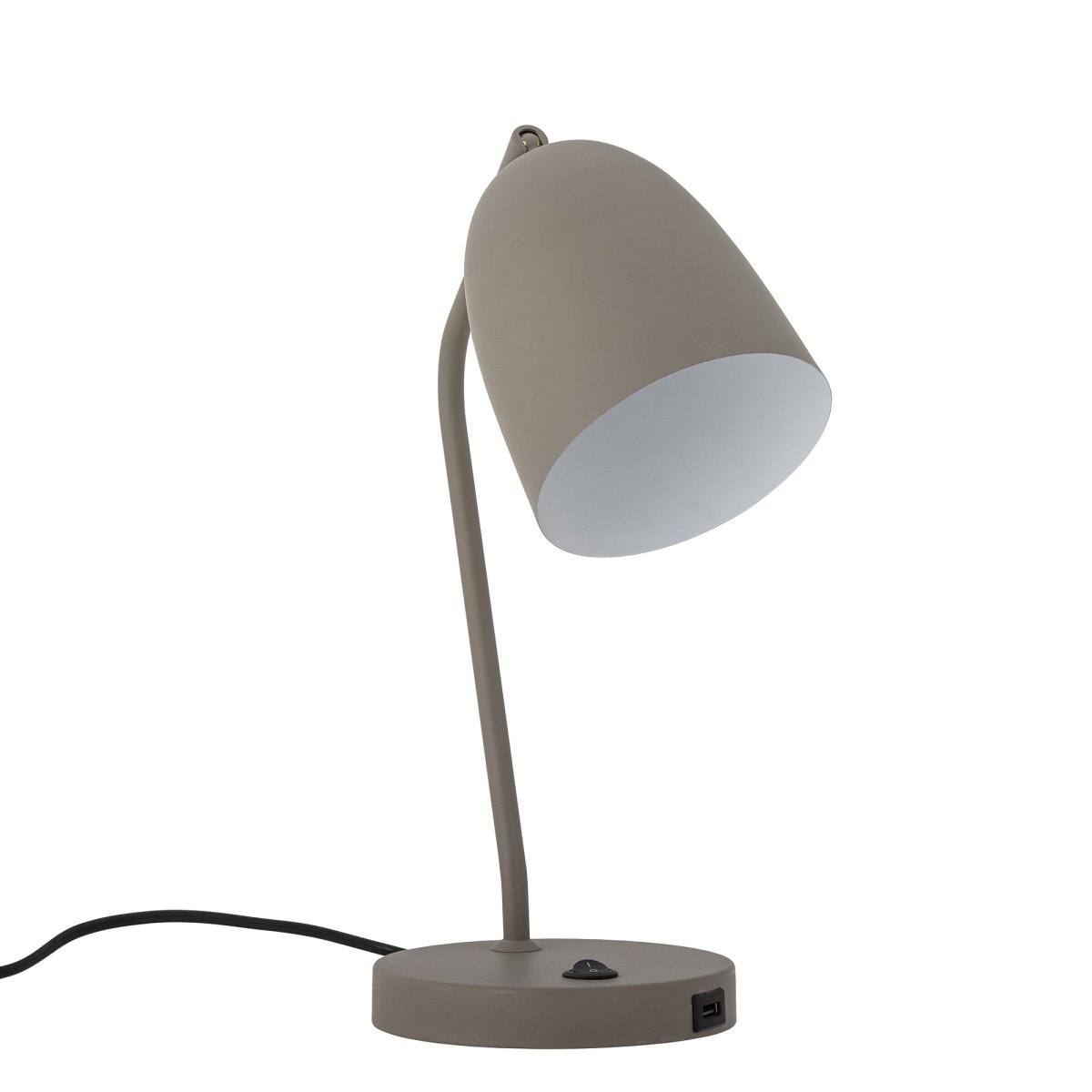 Lemar 37cm Gris lampe de bureau De Bloomingville - La lampe de table Lemar de Bloomingville est fabriqu&eacute;e en m&eacute;tal et pr&eacute;sente un design classique et minimaliste, parfait pour un bureau ou un coin de pi&egrave;ce.
