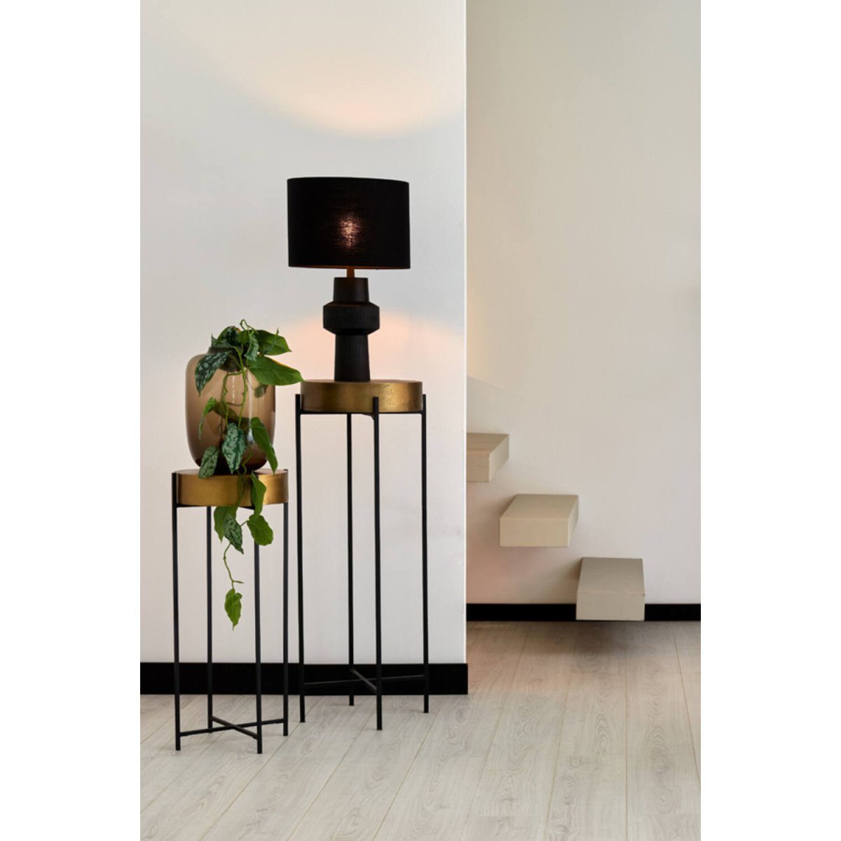 Briska 33cm Noir pied de lampe De Light & Living - Pied de lampe Briska – un détail moderne et élégant pour votre intérieur.