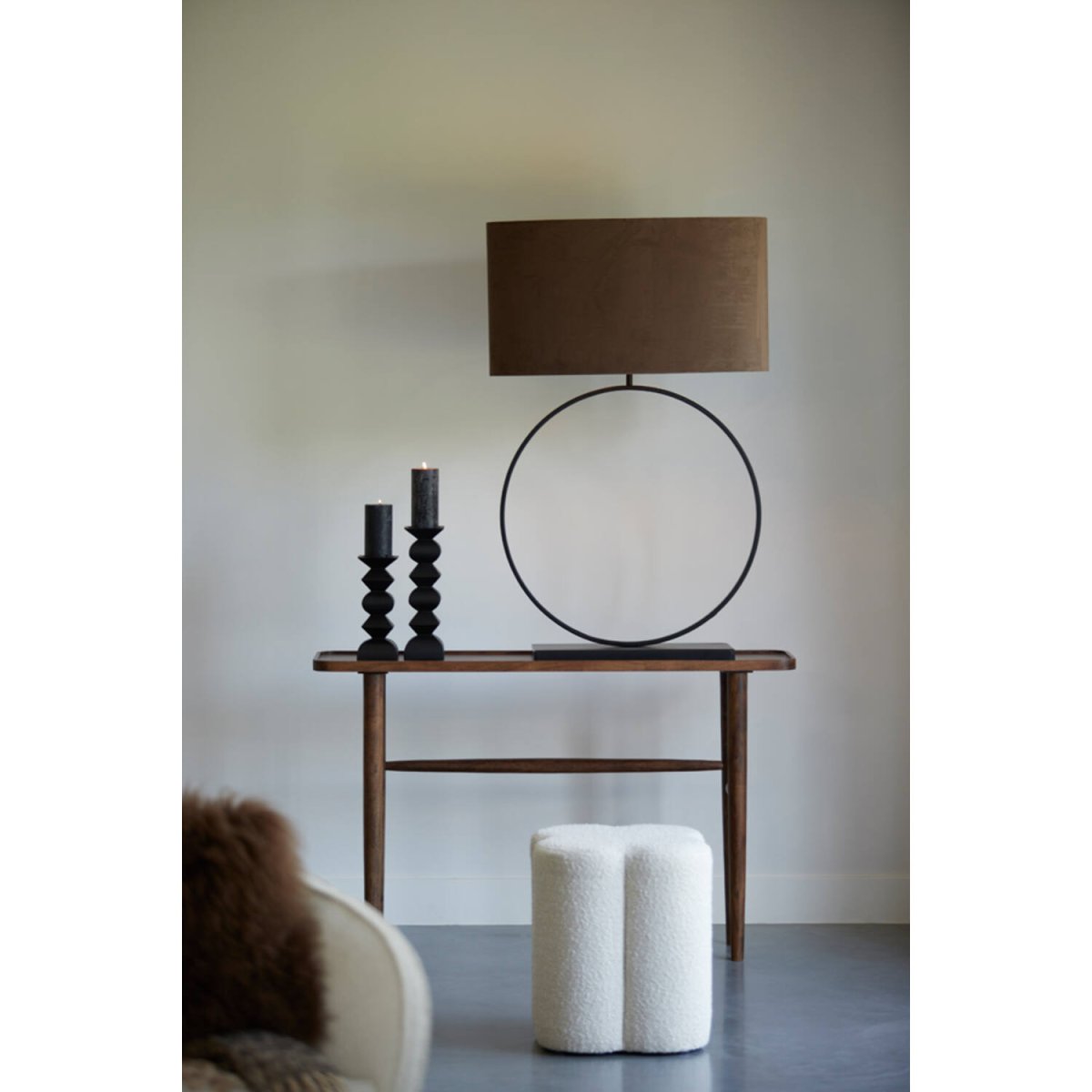 Liva 80cm Noir pied de lampe De Light & Living - 