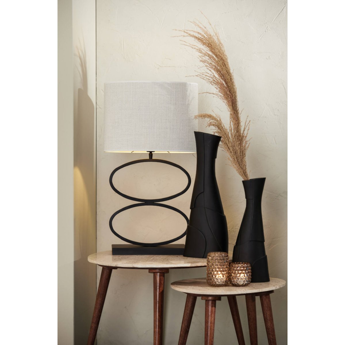 Stelius 42cm Noir pied de lampe De Light & Living - 