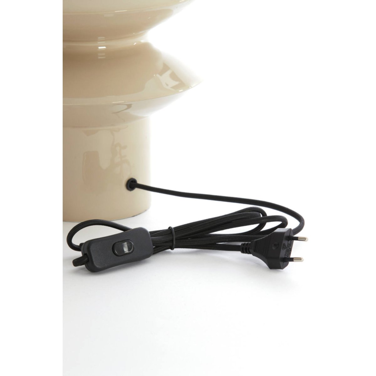 Petch 26cm Grège pied de lampe De Light & Living - 