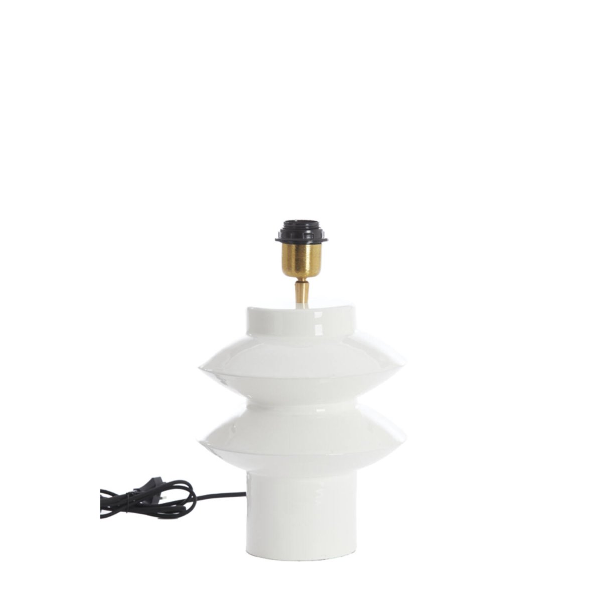 Petch 26cm Blanc pied de lampe De Light & Living - 