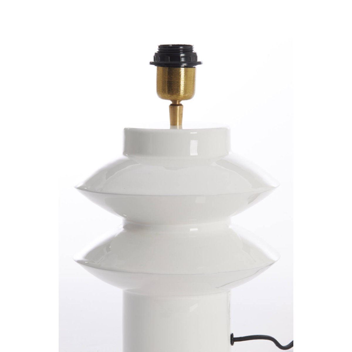 Petch 26cm Blanc pied de lampe De Light & Living - 
