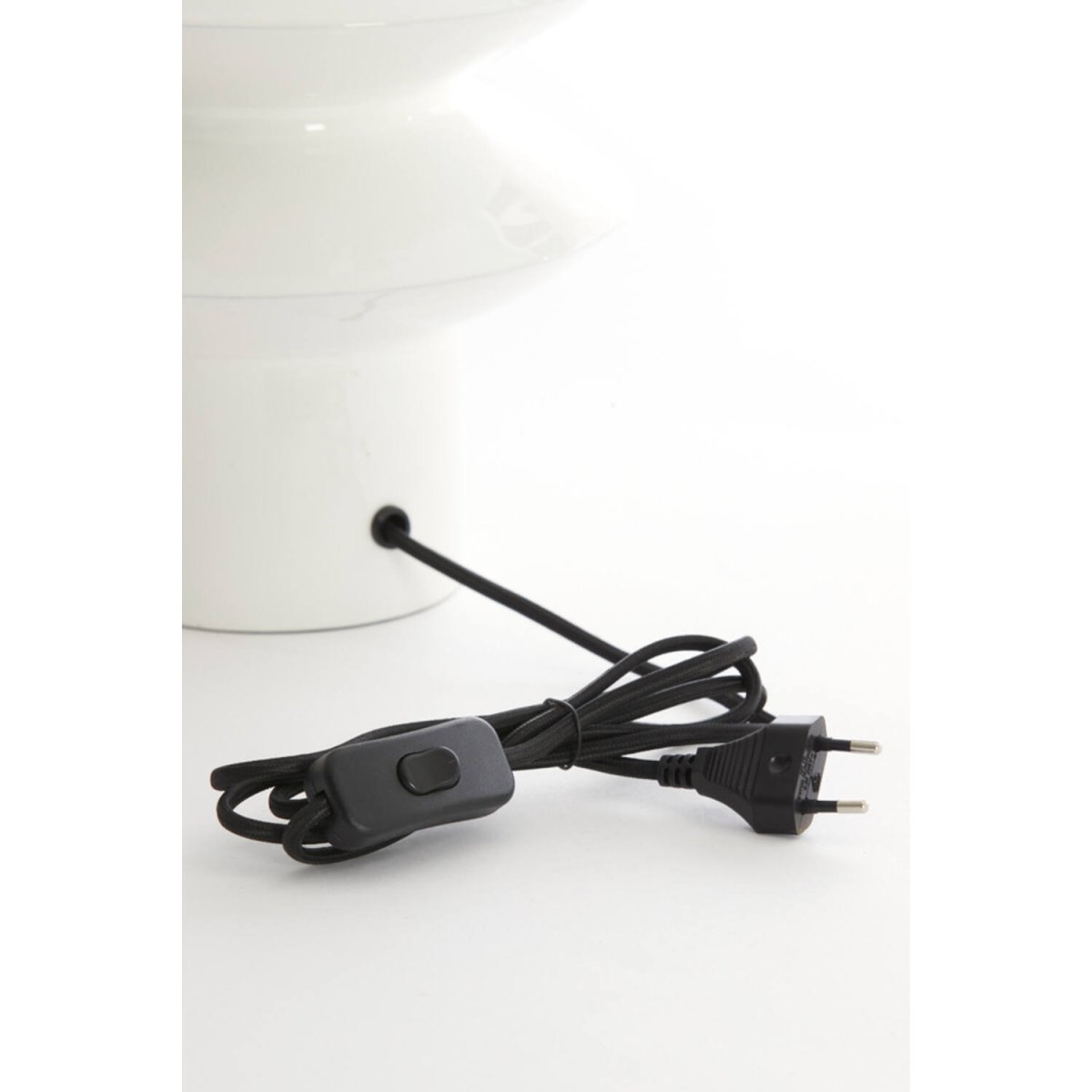 Petch 26cm Blanc pied de lampe De Light & Living - 