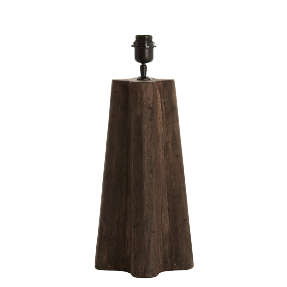 Navelli 40cm Bois pied de lampe De Light & Living - Fabriqué en bois massif avec une finition mate brun foncé, ce pied de lampe apporte une touche à la fois chaleureuse et raffinée à toute pièce.
