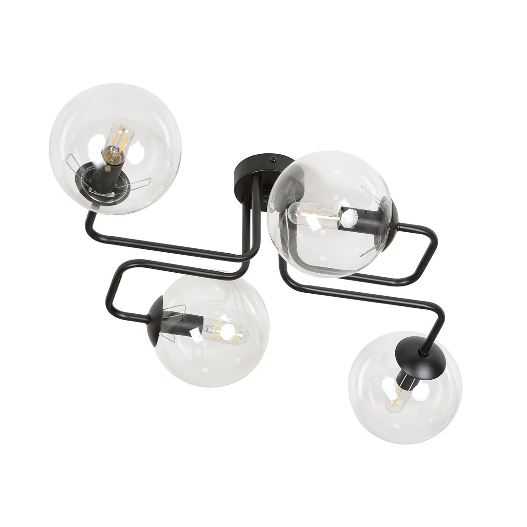 Brendi 55cm Transparent plafonnier De Emibig Lighting - Brendi est une s&eacute;rie de plafonniers qui s'int&egrave;gre parfaitement dans les int&eacute;rieurs modernes et plus traditionnels.
