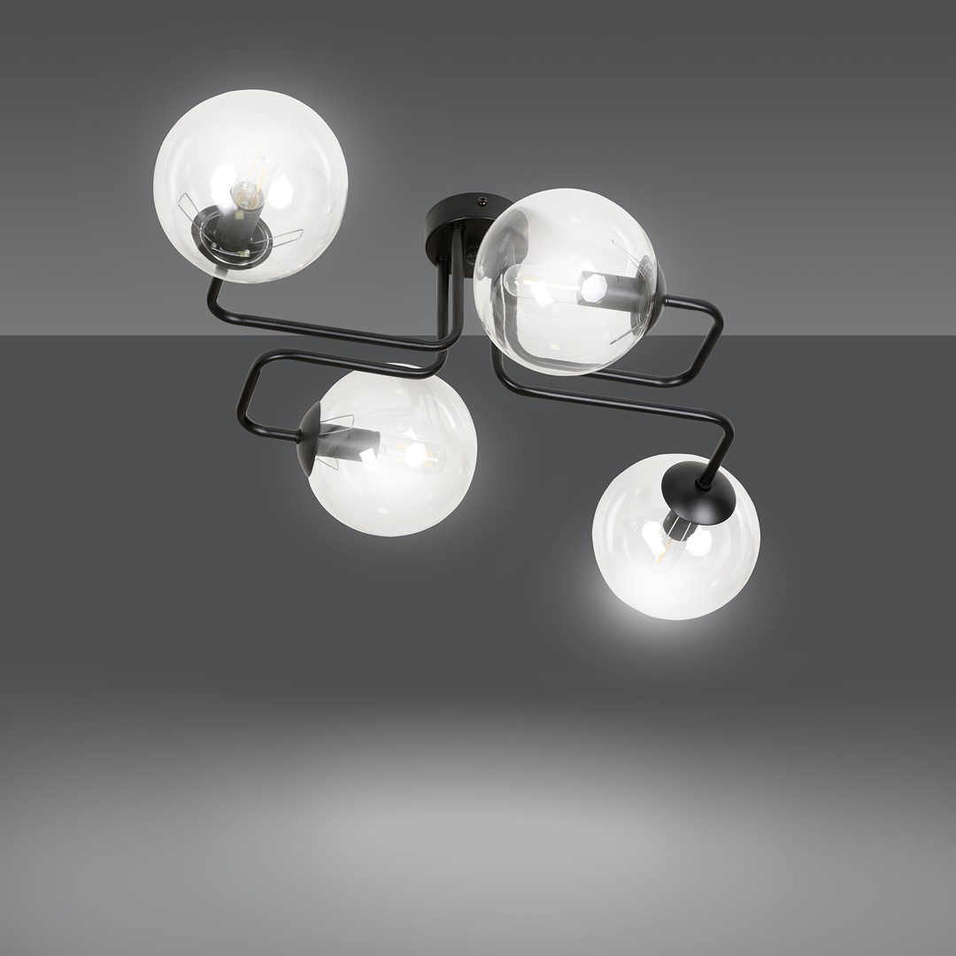 Brendi 55cm Transparent plafonnier De Emibig Lighting - Brendi est une s&eacute;rie de plafonniers qui s'int&egrave;gre parfaitement dans les int&eacute;rieurs modernes et plus traditionnels.