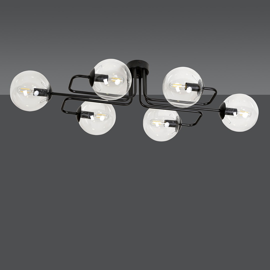 Brendi 93cm Transparent plafonnier De Emibig Lighting - Brendi est une s&eacute;rie de plafonniers qui s'int&egrave;gre parfaitement dans les int&eacute;rieurs modernes et plus traditionnels.