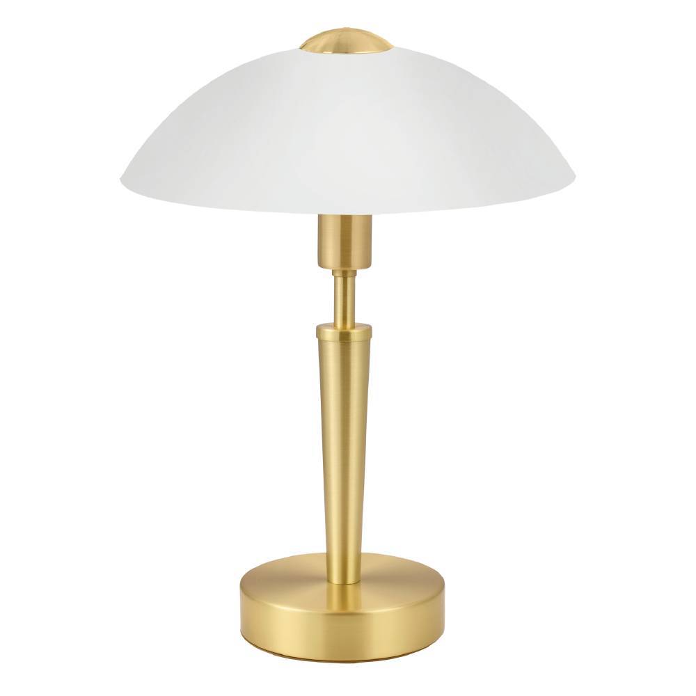 Solo 35cm Laiton mat lampe de table De Eglo - Avec son design de haute qualit&eacute; et ses mat&eacute;riaux solides, cette lampe est non seulement un &eacute;l&eacute;ment &eacute;l&eacute;gant, mais aussi une source de lumi&egrave;re fonctionnelle pour votre maison.