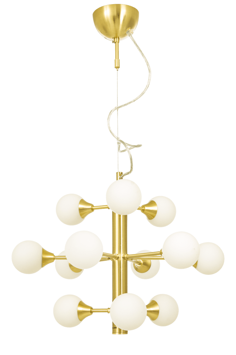 Cosmos Ø50 Laiton mat suspension De Aneta Lighting - Coupelle de plafond en laiton pour suspension à crochet et bornier, la prise de lampe est facile à installer.