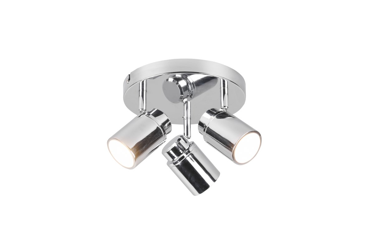 Angelo Ø20 Chrome lampe de salle de bain De Trio Lighting - Ce spot classique offre une lumière directionnelle et dispose d'abat-jour réglables en continu, parfaits pour mettre en valeur les détails dans les salons et les salles de bains.
