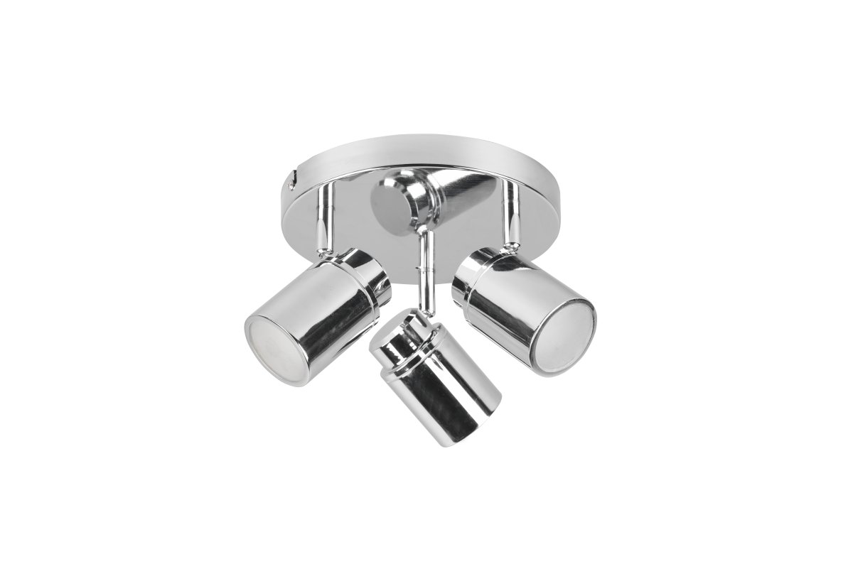 Angelo Ø20 Chrome lampe de salle de bain De Trio Lighting - Ce spot classique offre une lumière directionnelle et dispose d'abat-jour réglables en continu, parfaits pour mettre en valeur les détails dans les salons et les salles de bains.