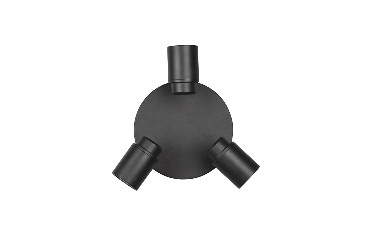 Angelo Ø20 Noir lampe de salle de bain De Trio Lighting - Ce spot classique avec abat-jour réglable en continu et protection IP44 est polyvalent et convient aussi bien à la buanderie qu'à la salle de bain.
