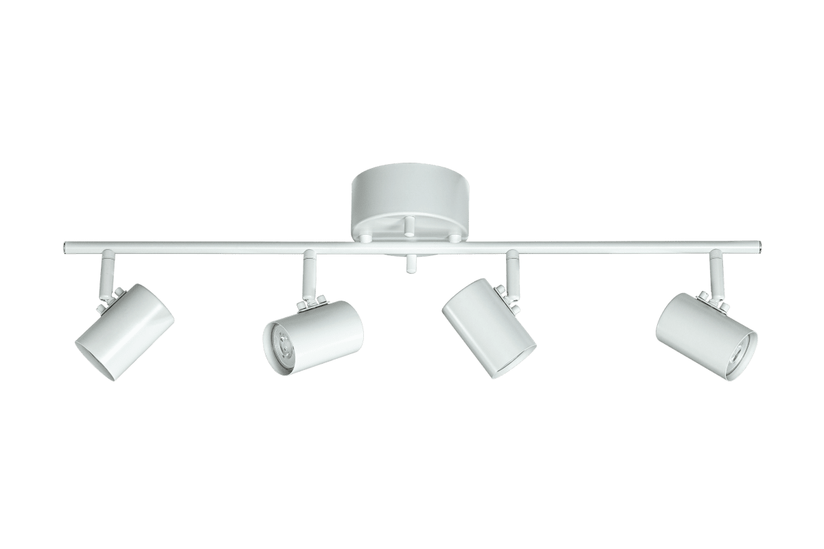 Hugin 4 Blanc spot De Aneta Lighting - Le spot pratique Hugin avec ses quatre têtes lumineuses réglables vous permet de diriger facilement la lumière selon vos souhaits.