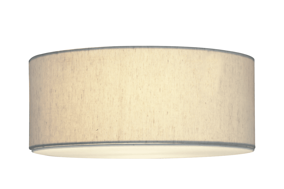 Bendir Ø38 Beige plafonnier De Aneta Lighting - Le plafonnier Fina Bendir avec abat-jour en tissu diffuse une lumière agréable et bien répartie dans la pièce.