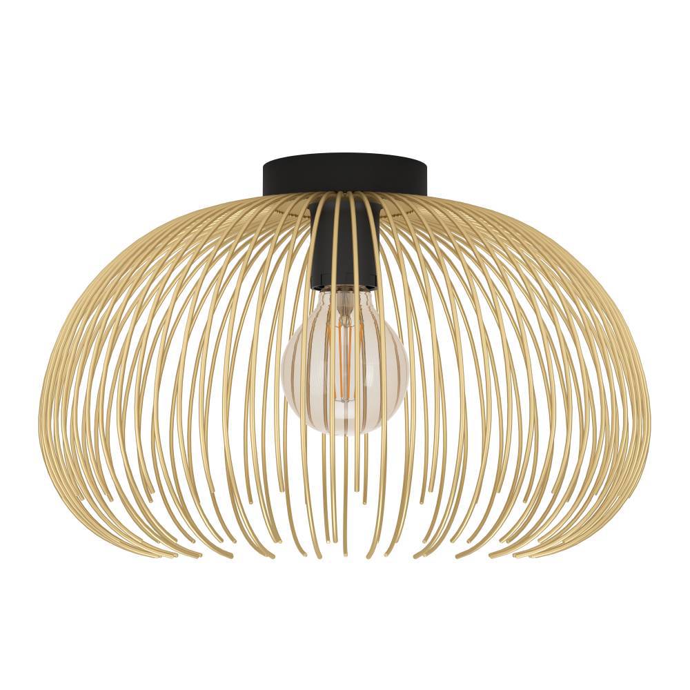 Venezuela Ø38 Or plafonnier De Eglo - La conception ouverte de la lampe fait de la source lumineuse une partie de l'esth&eacute;tique et cr&eacute;e un &eacute;clairage chaleureux et invitant.