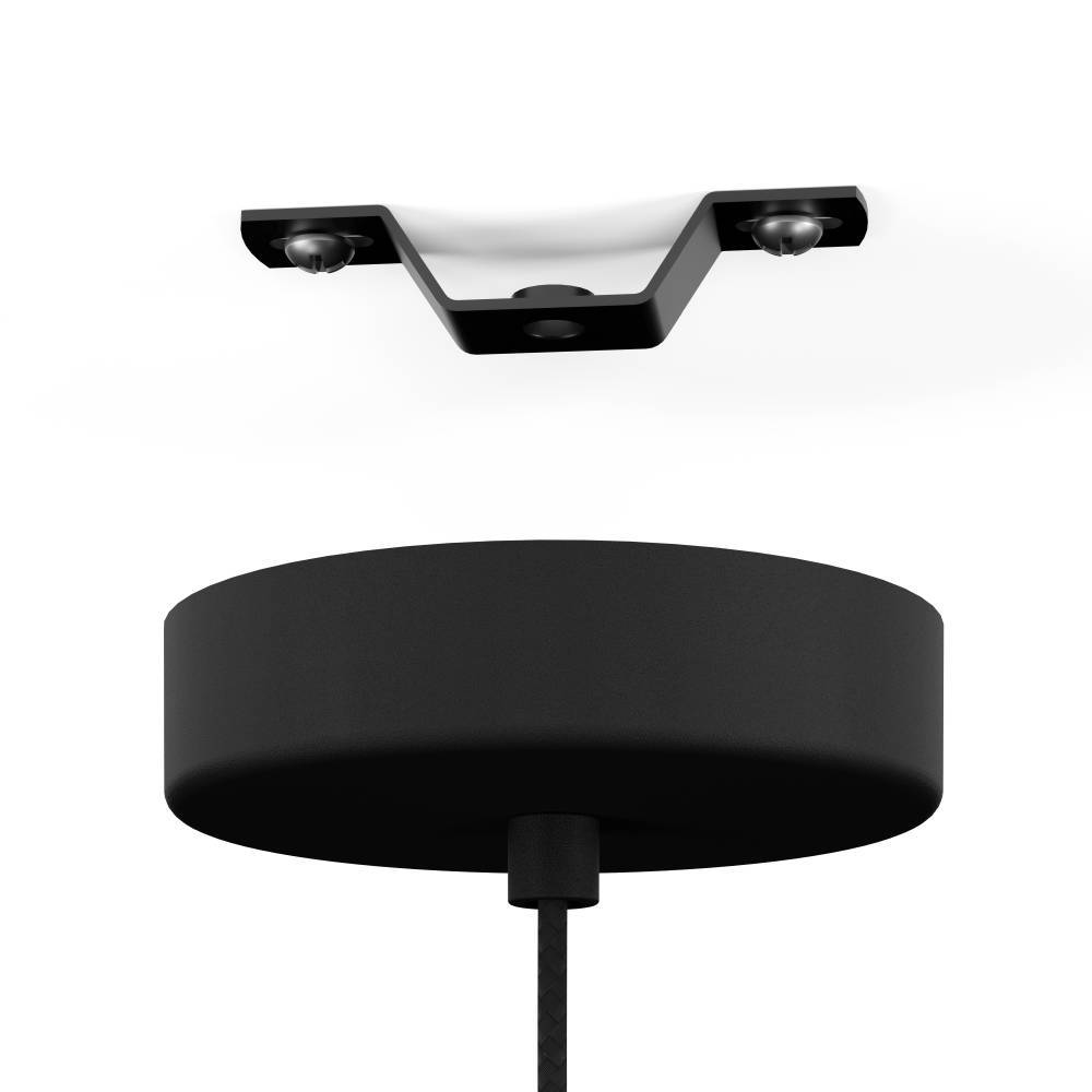 Caguanes Ø66 Noir suspension De Eglo - Il fournit une lumière douce et agréable qui crée une atmosphère chaleureuse dans la pièce et est donc idéal pour être placé au-dessus de la table à manger ou dans le salon.