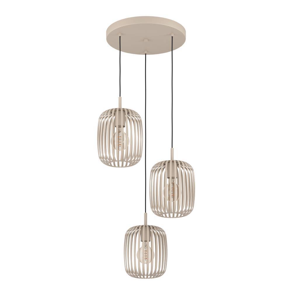 Romazzina Ø46 Sable suspension De Eglo - Cette suspension élégante avec trois sources lumineuses réglables au design moderne est le choix parfait pour tous ceux qui souhaitent donner à la pièce un caractère unique.