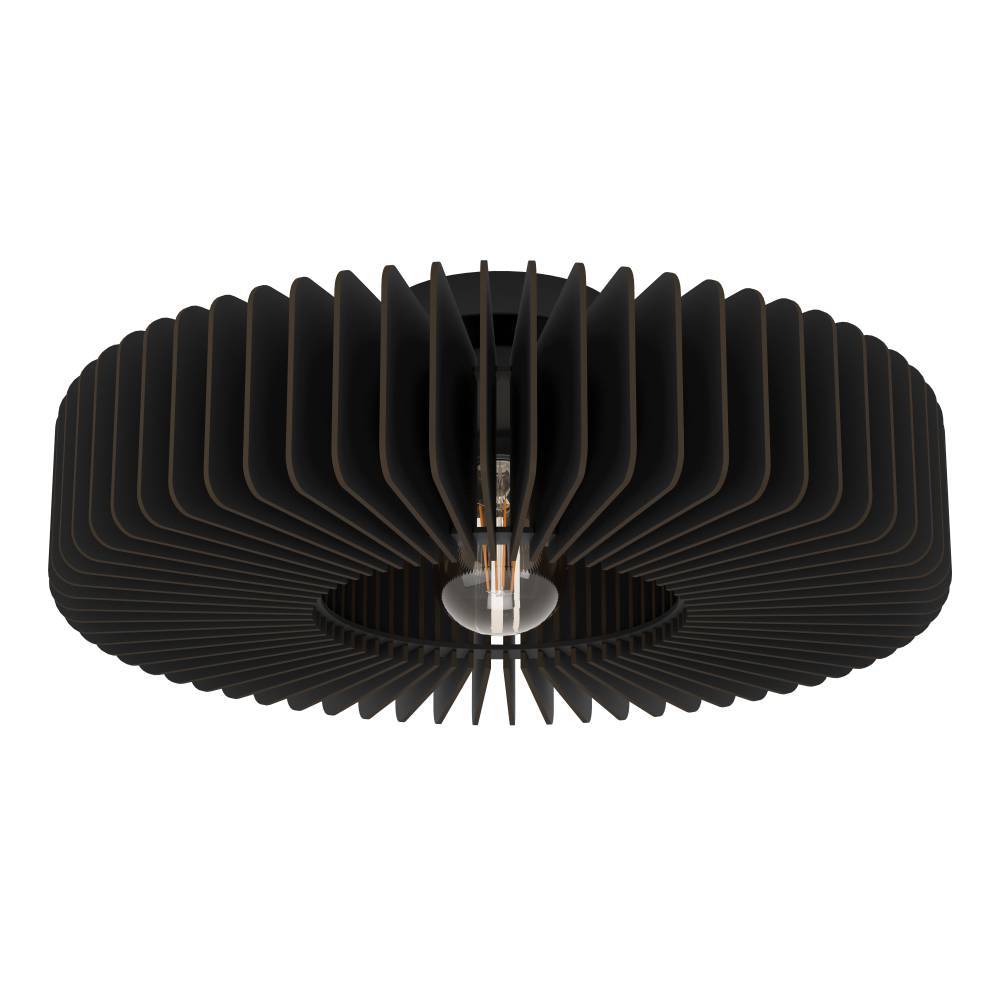 Palombaia Ø50 Noir plafonnier De Eglo - Conçue en mettant l'accent sur la durabilité et l'esthétique moderne, cette lampe est à la fois un point fort du design et un choix respectueux de l'environnement.