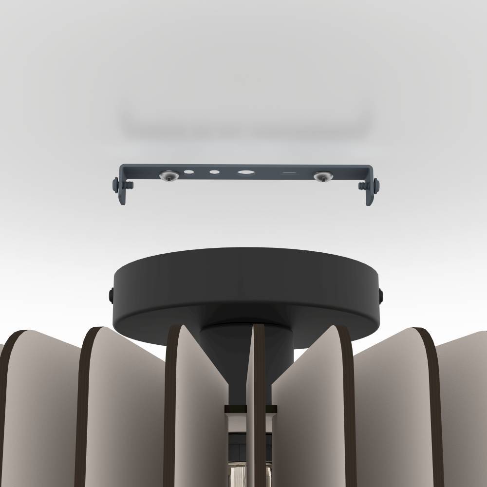 Palombaia Ø50 Gris plafonnier De Eglo - Conçue en mettant l'accent sur la durabilité et l'esthétique moderne, cette lampe est à la fois un point fort du design et un choix respectueux de l'environnement.