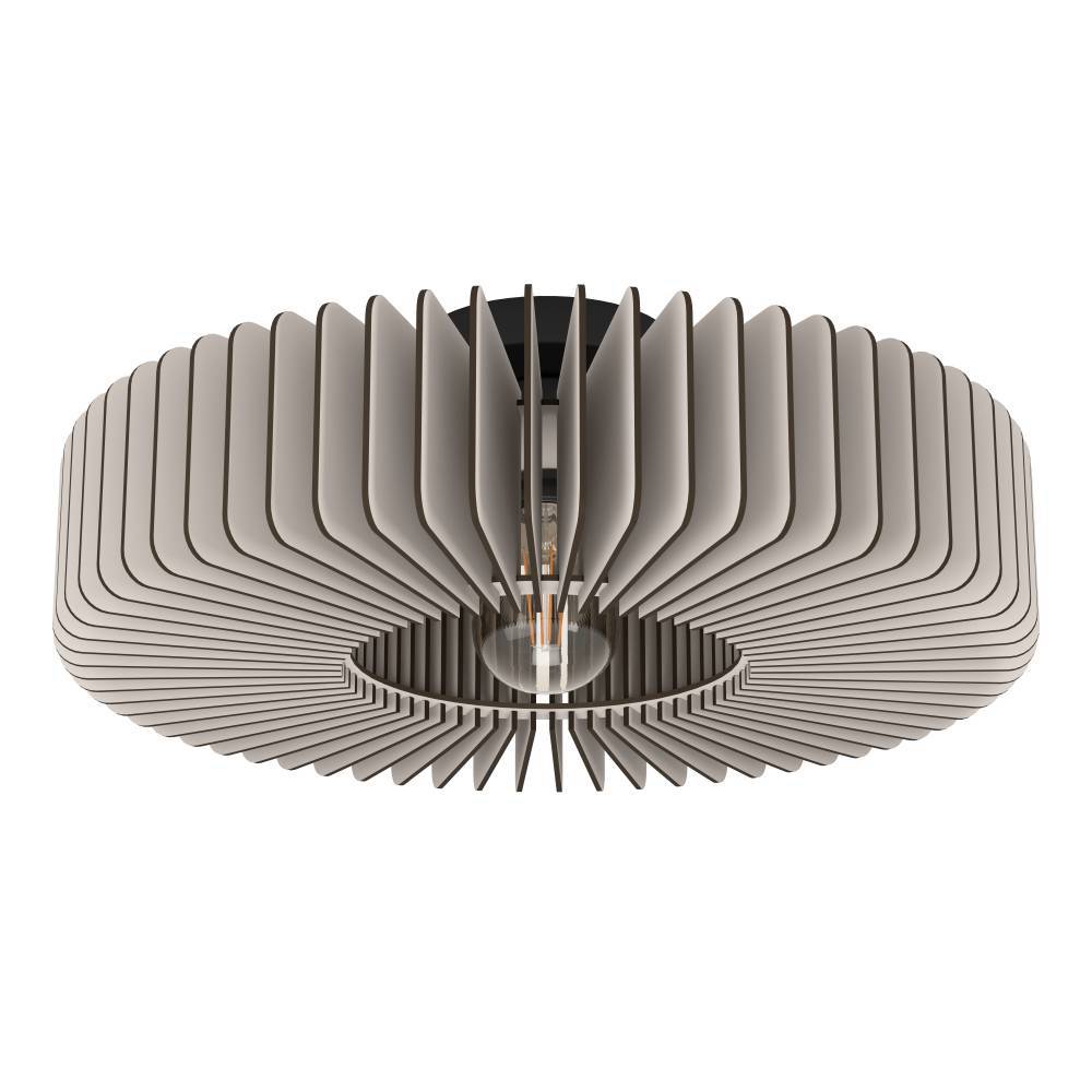 Palombaia Ø50 Gris plafonnier De Eglo - Conçue en mettant l'accent sur la durabilité et l'esthétique moderne, cette lampe est à la fois un point fort du design et un choix respectueux de l'environnement.